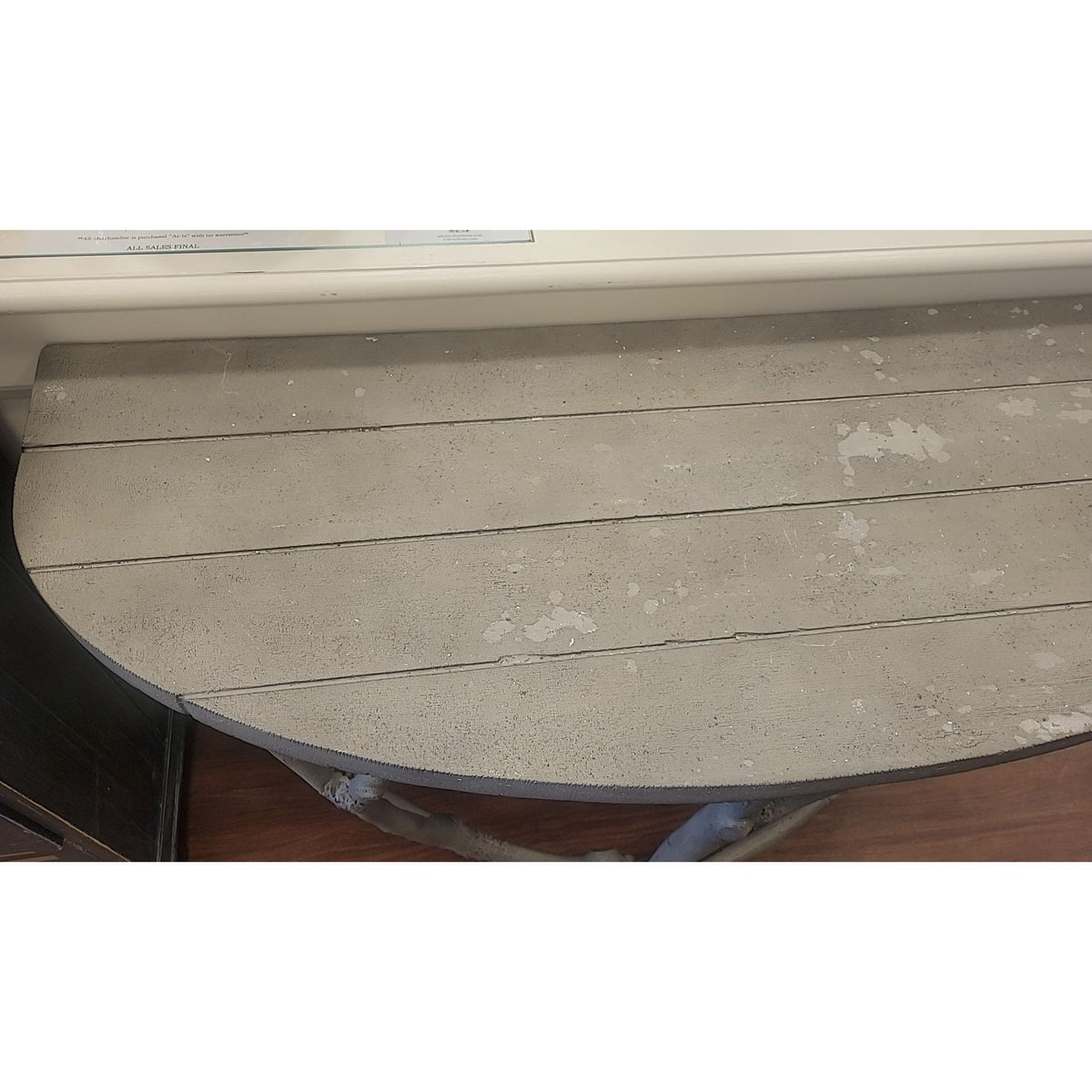 Duke Stonecast Demilune Table by Made Goods (AS IS)
