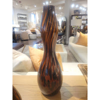 Short Tiger Stripe Bud Vase