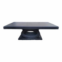 'Grier' Black Concrete Pedestal Coffee Table by Made Goods