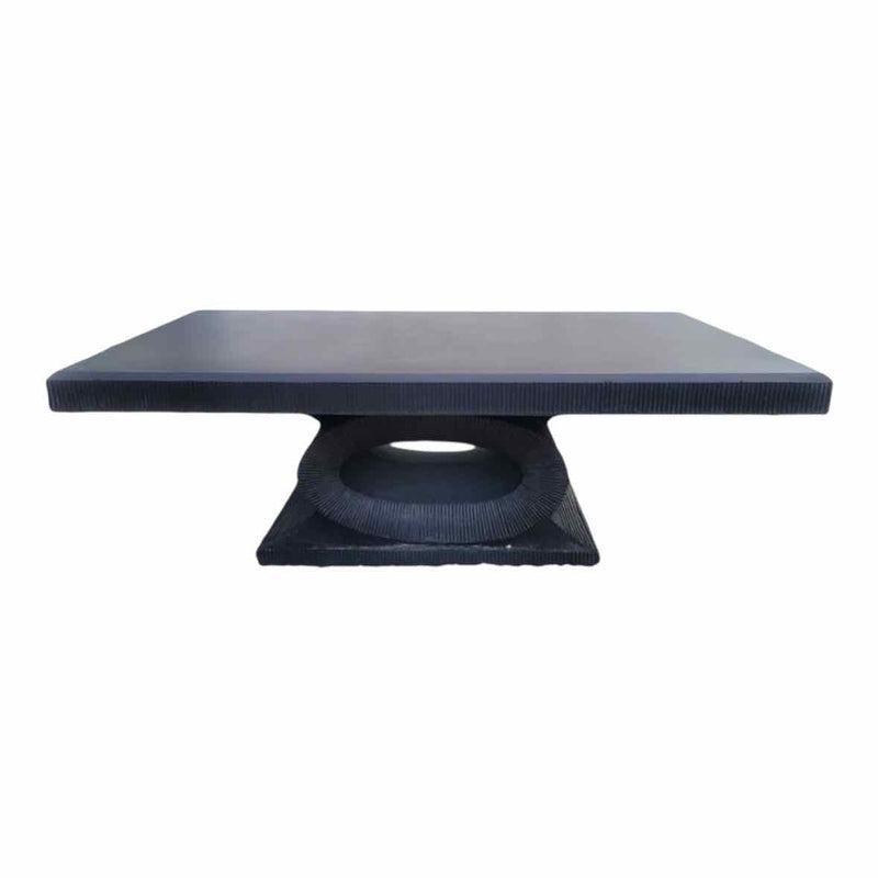 'Grier' Black Concrete Pedestal Coffee Table by Made Goods