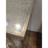 PAIR of Antiqued Mirror Glass Nightstands