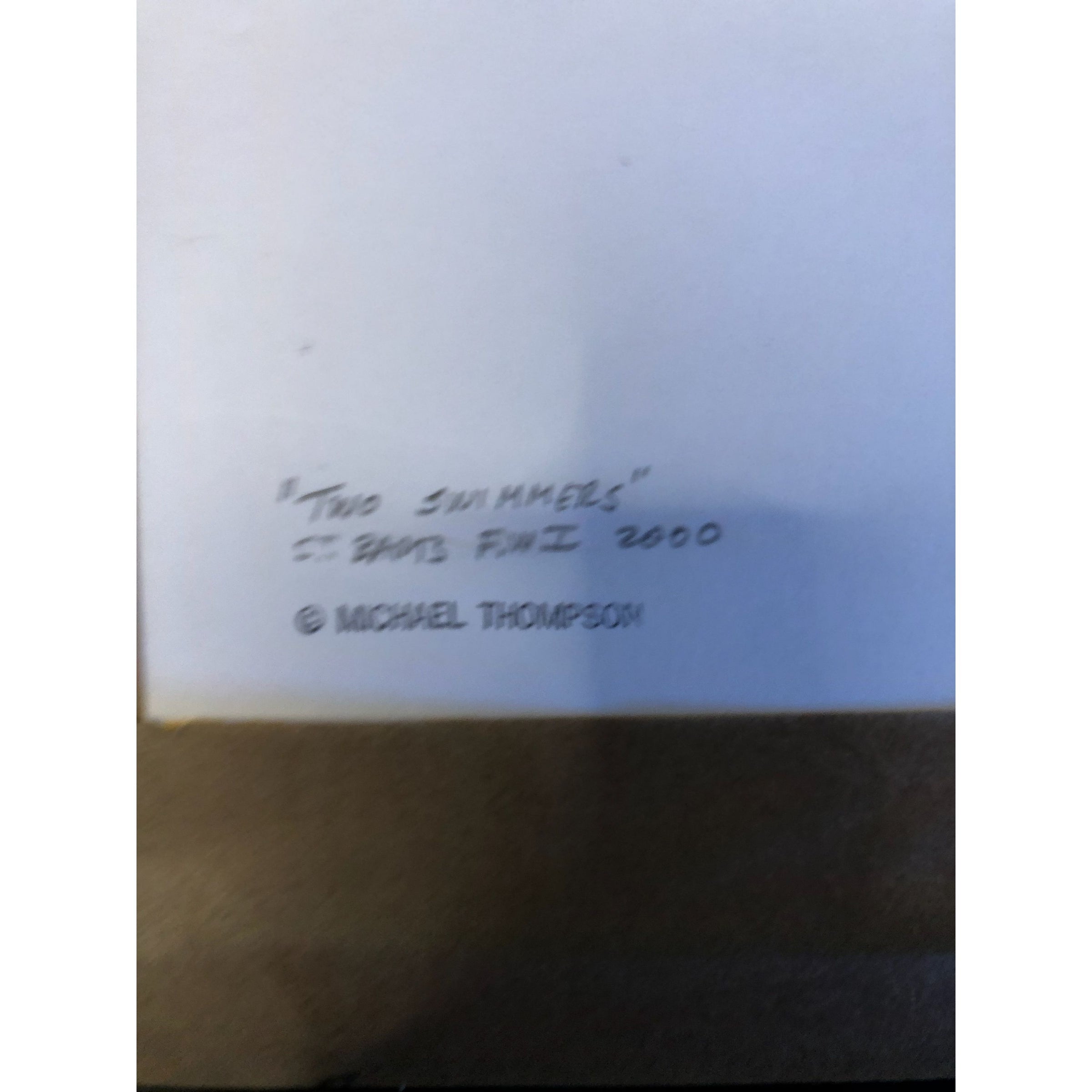 'Two Summers' 2000 B&W St. Bart's Photograph by Michael Thompson in Black Frame