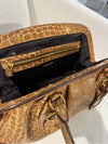 Prada Crocodile Caramel Satchel w/Magnetic Closesure 15"x4.5"x10"