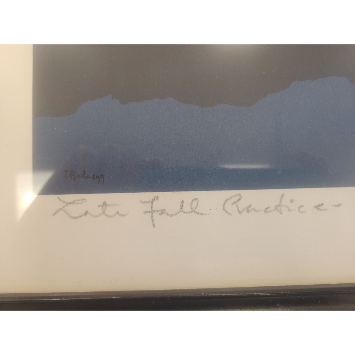 'Late Fall Practice' 1948 Princeton Rowing Print by Jim Anderegg in Frame - colletteconsignment.com
