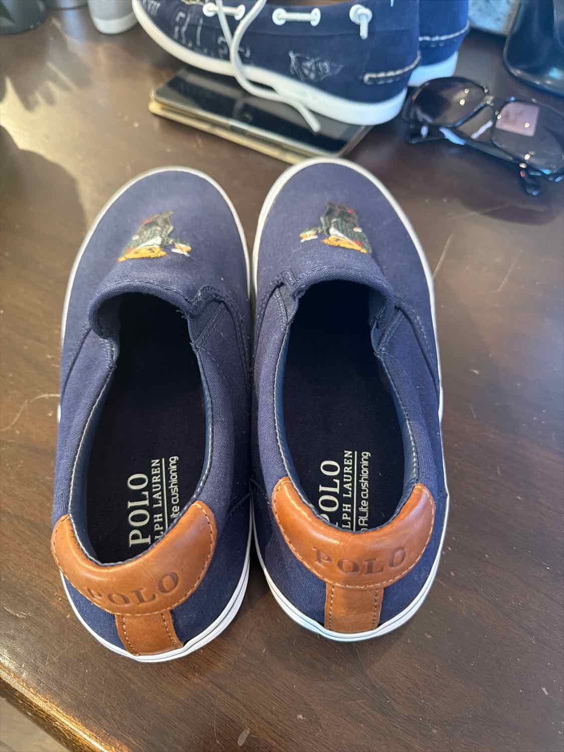 Shoe Size 9 Polo Ralph Lauren Navy Loafers - colletteconsignment.com