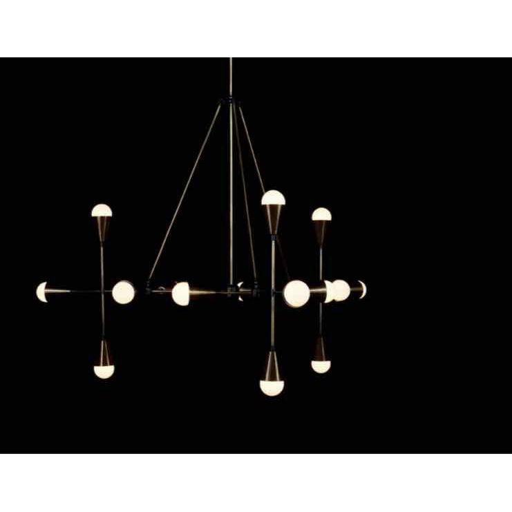 Apperatus Triad Aged Brass 15 Pendant Light