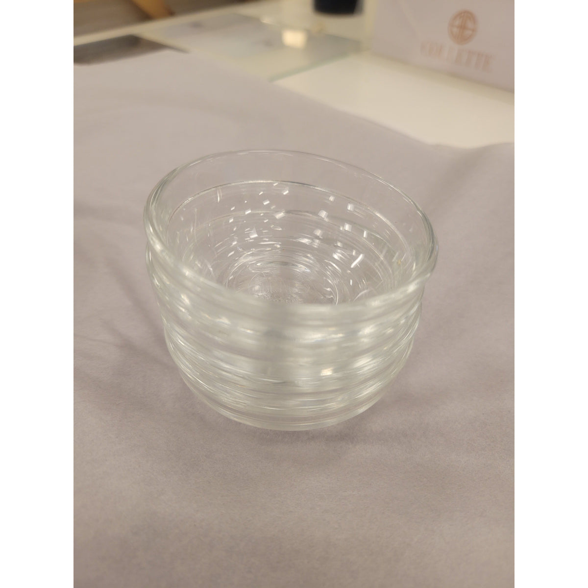 Set of 4 Ramekins, Clear Glass - colletteconsignment.com