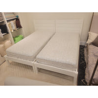 Twin-Sized White Wood Bed Frame