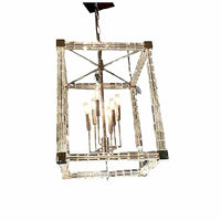 Lucite Lantern Chandelier - colletteconsignment.com