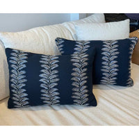 PAIR of 'Bradbourne Indigo' Lumbar Pillows w/ Insert by Ryan Studio