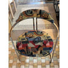 SET of 4 Picasso Style Upholstered Chrome Chairs