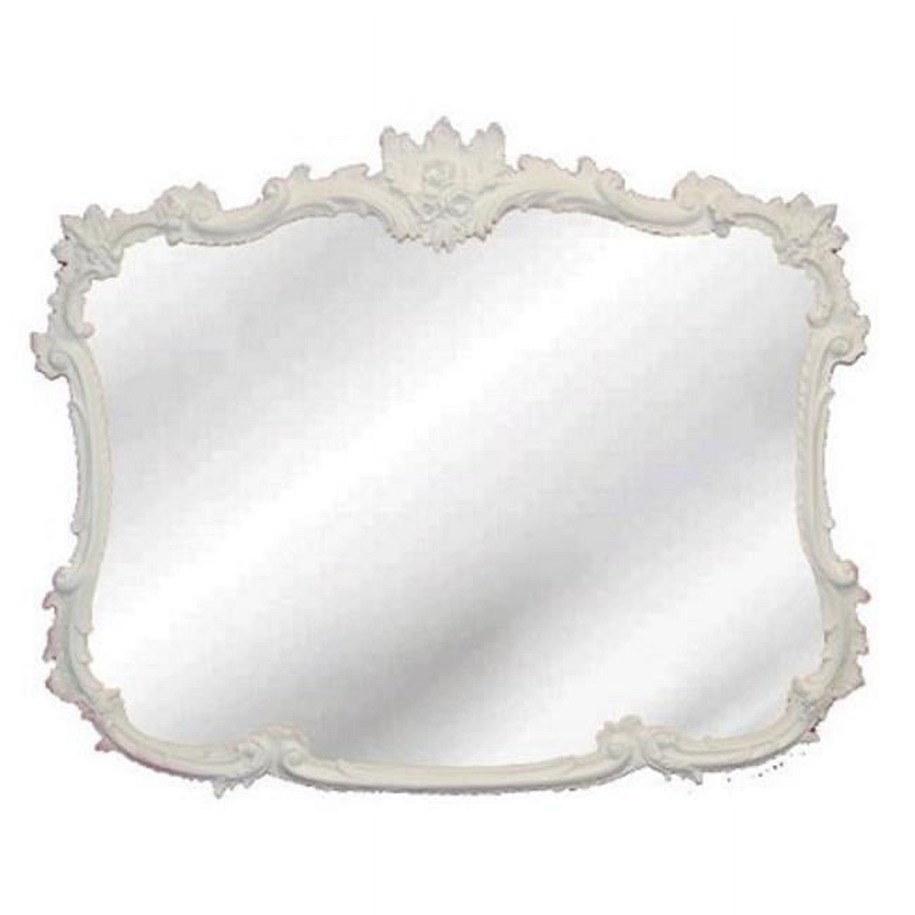 French Style White Wood Buffet Mirror by Shabby Chic