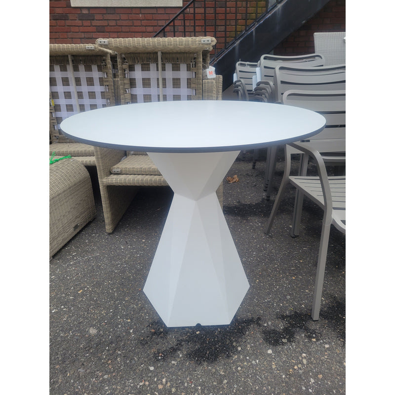 Vertex White Dining Set by Vondom - Includes Round Table & Pair of Chairs