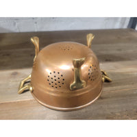 SET of Antique Copper Escargot Strainer, Pot & 8 Snail Pans by Wagner Germany