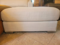9-ft Belgian Linen Classic Slope Sofa w/ Ottoman by RH