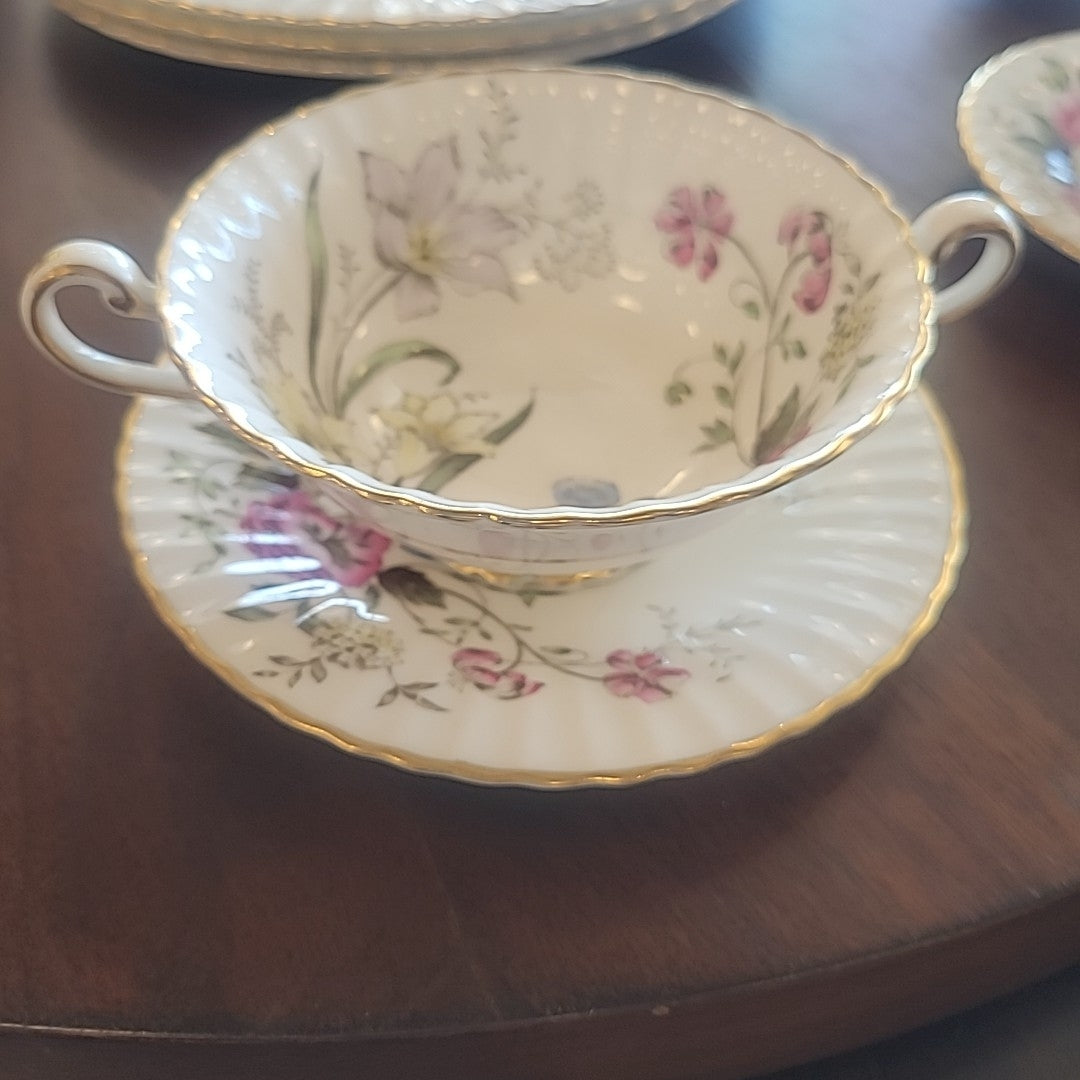 DuBarry Queen Mary China Soup Bowl w/ Saucer