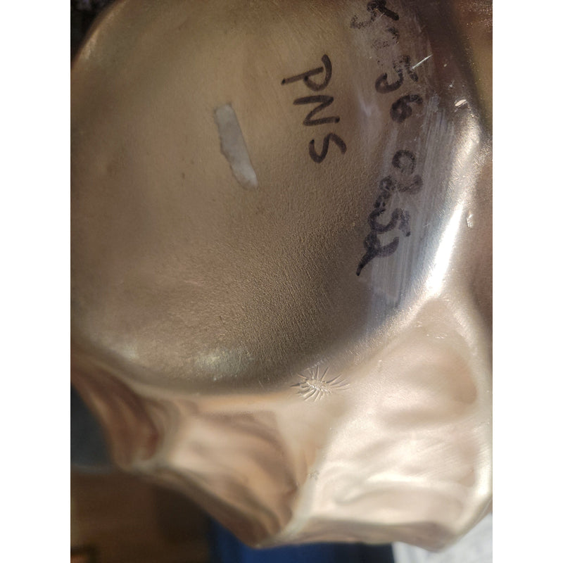 Short Rose Gold Swirled Ceramic Vase