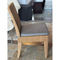 SET of 6 'Woodside' Dining Chairs w/ Flax Linen Cushions by Palecek