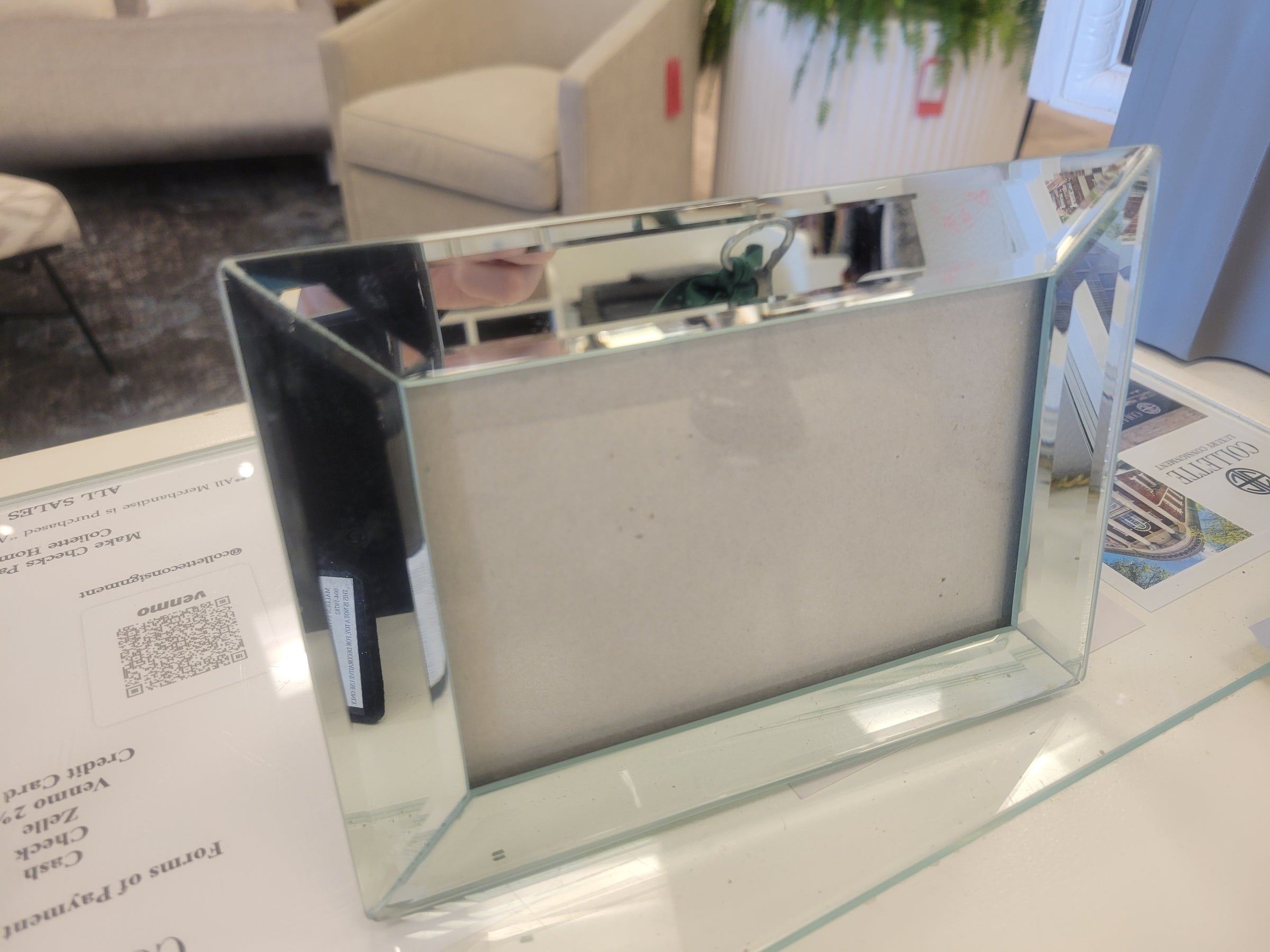 Mirrored Glass Picture Frame