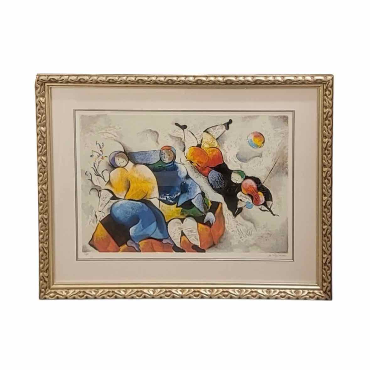 David Schluss "Love Story" 1995 Limited Edition Print in Gold-Tone Frame