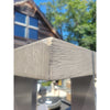 'Verrazano' Gray Oak & Brushed Pewter Bookshelf by RH - AS IS