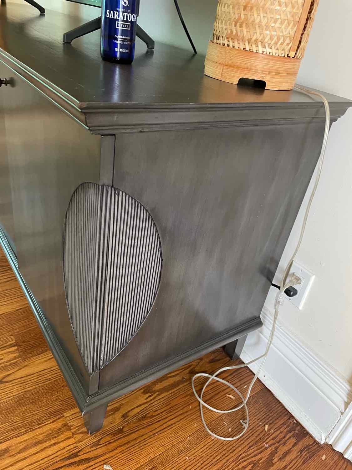 Gray Fluted Dumont Credenza by Noir