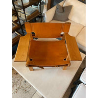 Leather Belt Sling Back Lounge Chair Insp. by Borge Mogensen (AS IS)