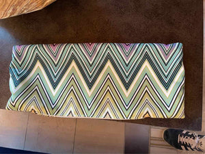 Green Chevron Missoni Style Lumbar Pillow Case