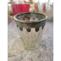 Pair of Metal-Rim Candle Holders