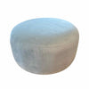 Round Sky Performance Velvet Pouf Ottoman