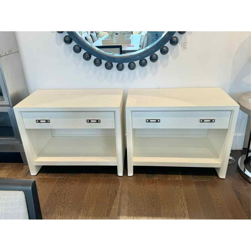 Mitchell Gold + Bob Williams Pair of White Malibu Nightstands - 34"W x 19"D x 27