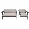 SET of Diamond Dust Metal Outdoor Loveseat & Chair by Walters Outdoor
