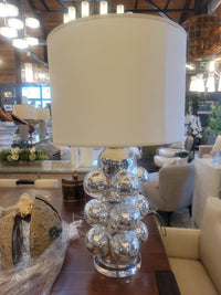 MCM Mercury Glass Bubble Table Lamp on Acrylic Base w/ Shade