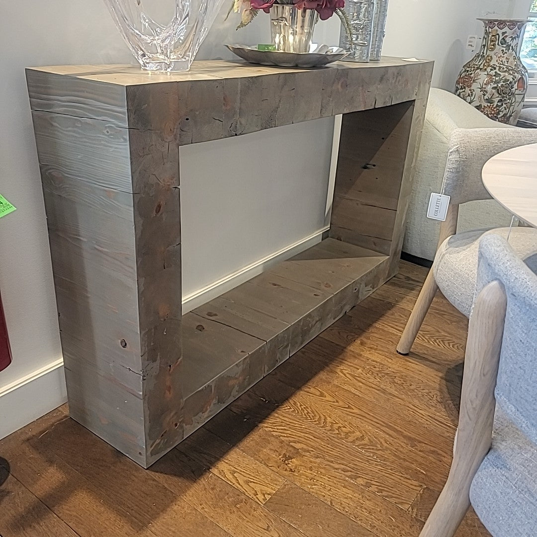 Custom Distressed Oak Console