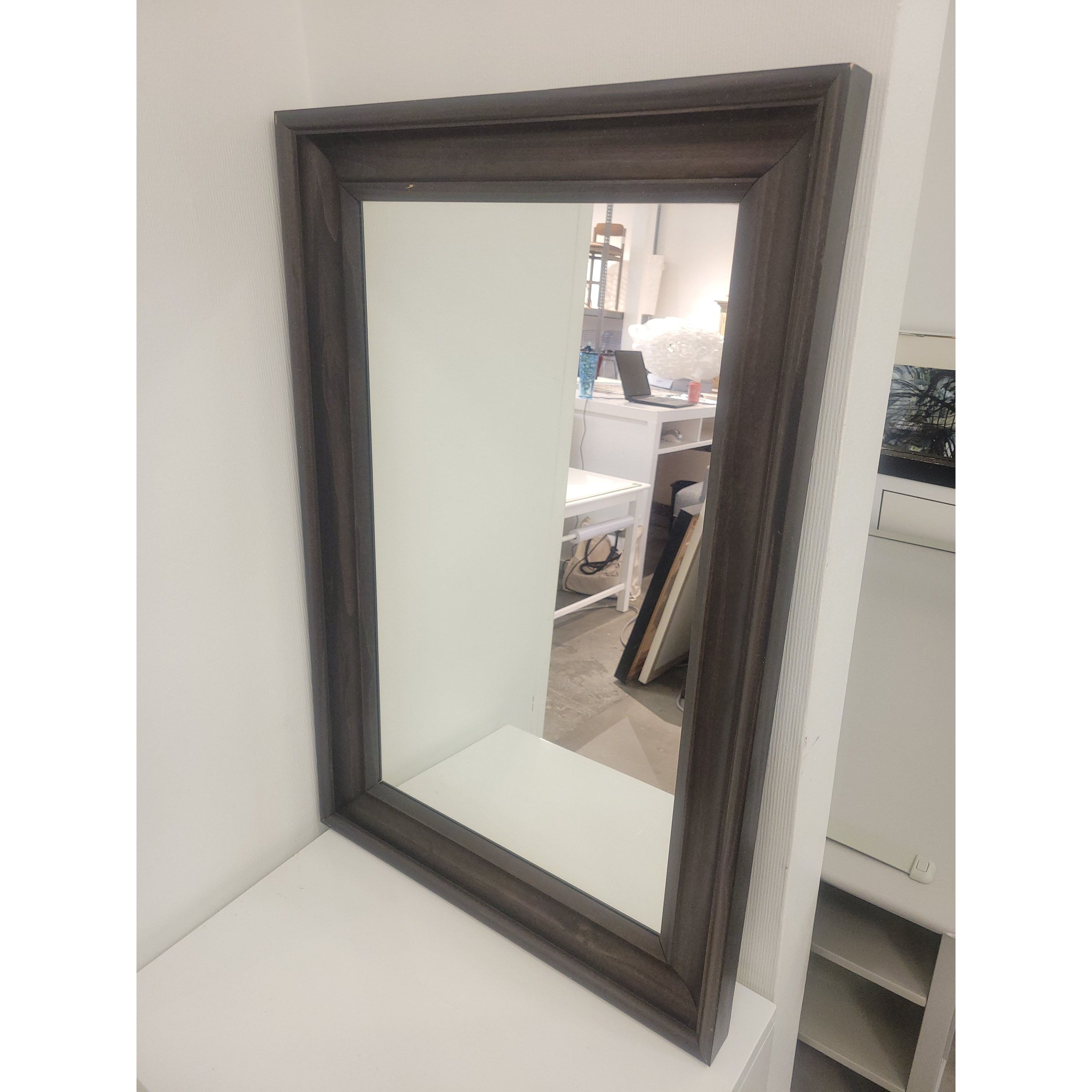 'Hemnes' Brown Wood Mirror - AS IS