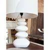 White Ceramic Stacked Stone Table Lamp