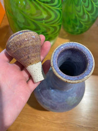 Purple Painted Pottery Jug