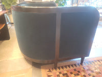 Custom U-Shaped Mohair Banquet w/ Wood Frame (AS IS)