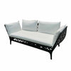 'Reverie' Black Wicker & Aluminum Sofa by Walters Outdoor