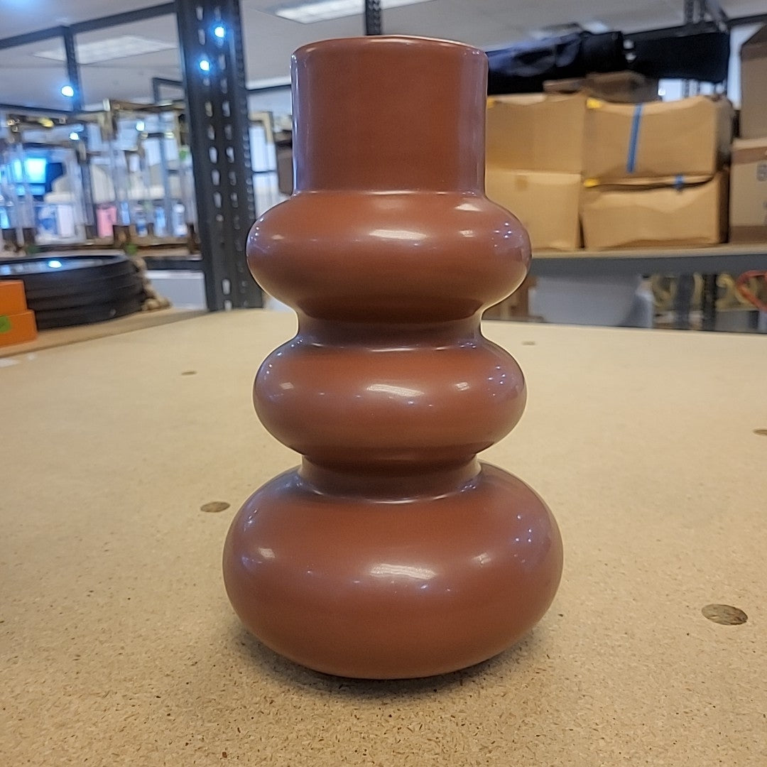 Glazed Mauve Ceramic Vase