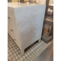 White Bone Inlay 3-Drawer Dresser