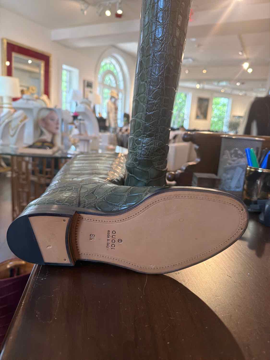 Shoe Size 8.5 Gucci Green Boots