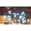 9-Light Gold Rustic Industrial Mid-Century Sputnik Linear Chandelier