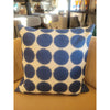 Custom Blue Circles on White Square Pillow