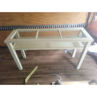 Off-White Wood Vitrine Console Table - AS IS