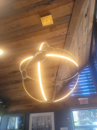 Ona Ethereal Orb LED & Brass Chandelier by Peter Straka for Kaia
