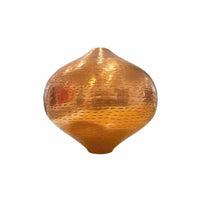 Textured Copper Vase, 11.5"H x 10" Dia,  AS IS , One Dent - colletteconsignment.com