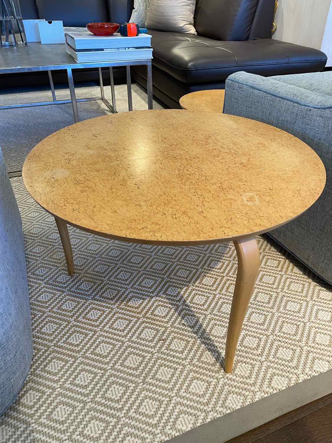 PAIR of Annika Round Nesting Tables by Bruno Mathsson for Dux