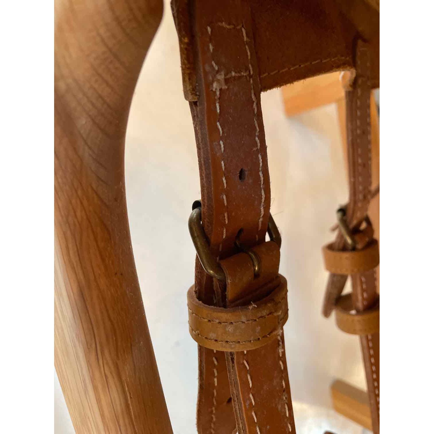 Leather Belt Sling Back Lounge Chair Insp. by Borge Mogensen (AS IS)