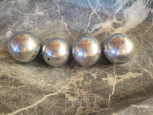 SET of 4 Silver Zen Balls